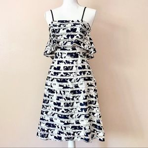 Antonio Melani Navy Strapless Floral Toma Dress